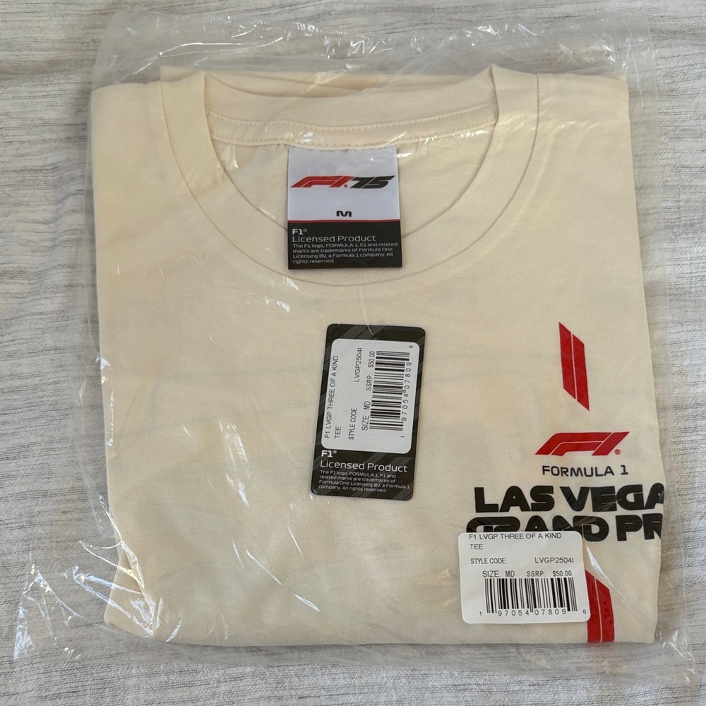 F1 Las Vegas Grand Prix Cream T-Shirt M